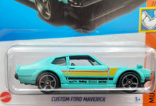 Load image into Gallery viewer, Hot Wheels 2023 Custom Ford Maverick Turquoise #99 Muscle Mania 2/10 New Long Card
