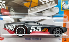 Load image into Gallery viewer, Hot Wheels 2023 Count Muscula Matt Black #100 Muscle Mania 3/10 New
