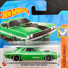 Load image into Gallery viewer, Hot Wheels 2023 &#39;70 Dodge Hemi Challenger Green #123 Muscle Mania 4/10 New
