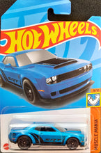 Load image into Gallery viewer, Hot Wheels 2023 &#39;18 Dodge Challenger SRT Demon Blue #151 Muscle Mania 6/10 New Long Card
