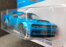 Load image into Gallery viewer, Hot Wheels 2023 &#39;18 Dodge Challenger SRT Demon Blue #151 Muscle Mania 6/10 New Long Card
