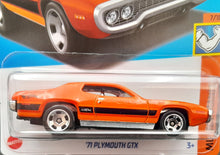 Load image into Gallery viewer, Hot Wheels 2023 &#39;71 Plymouth GTX Orange #166 Muscle Mania 7/10 New Long Card
