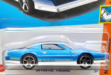 Load image into Gallery viewer, Hot Wheels 2023 &#39;84 Pontiac Firebird Blue #180 Muscle Mania 8/10 New Long Card
