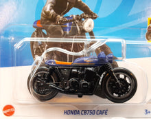 Load image into Gallery viewer, Hot Wheels 2023 Honda CB750 Cafe Navy Blue #141 HW Moto 4/5 New
