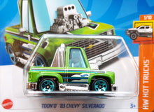 Load image into Gallery viewer, Hot Wheels 2023 Toon&#39;d &#39;83 Chevy Silverado Lime Green #93 HW Hot Trucks 1/10 New
