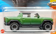 Load image into Gallery viewer, Hot Wheels 2023 GMC Hummer EV Green #116 HW Hot Trucks 3/10 New Long Card
