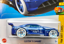 Load image into Gallery viewer, Hot Wheels 2023 Custom &#39;11 Camaro Dark Blue #36 HW Art Cars 4/10 New Long Card
