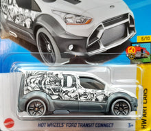 Load image into Gallery viewer, Hot Wheels 2023 Ford Transit Connect White #64 HW Art Cars 6/10 New Long Card
