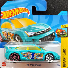 Load image into Gallery viewer, Hot Wheels 2023 &#39;08 Ford Focus Turquoise HW Art Cars 8/10 New
