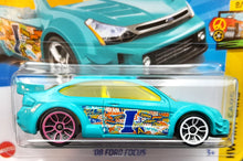 Load image into Gallery viewer, Hot Wheels 2023 &#39;08 Ford Focus Turquoise HW Art Cars 8/10 New
