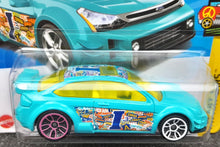 Load image into Gallery viewer, Hot Wheels 2023 &#39;08 Ford Focus Turquoise HW Art Cars 8/10 New
