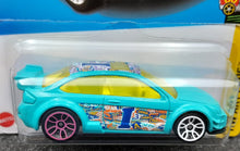 Load image into Gallery viewer, Hot Wheels 2023 &#39;08 Ford Focus Turquoise HW Art Cars 8/10 New Long Card
