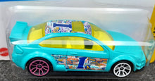 Load image into Gallery viewer, Hot Wheels 2023 &#39;08 Ford Focus Turquoise HW Art Cars 8/10 New Long Card
