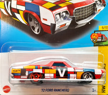 Load image into Gallery viewer, Hot Wheels 2023 &#39;72 Ford Ranchero Red #142 HW Art Cars 9/10 New Long Card
