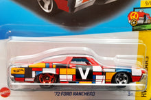 Load image into Gallery viewer, Hot Wheels 2023 &#39;72 Ford Ranchero Red #142 HW Art Cars 9/10 New Long Card
