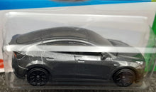 Load image into Gallery viewer, Hot Wheels 2023 Tesla Model Y Midnight Silver #37 HW Green Speed 1/10 New Long Card
