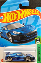 Load image into Gallery viewer, Hot Wheels 2023 Rimac Nevera Blue #70 HW Green Speed 4/10 New Long Card
