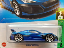 Load image into Gallery viewer, Hot Wheels 2023 Rimac Nevera Blue #70 HW Green Speed 4/10 New Long Card
