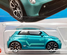 Load image into Gallery viewer, Hot Wheels 2023 Fiat 500e Teal #144 HW Green Speed 8/10 New Long Card
