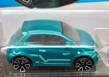 Load image into Gallery viewer, Hot Wheels 2023 Fiat 500e Teal #144 HW Green Speed 8/10 New Long Card
