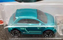 Load image into Gallery viewer, Hot Wheels 2023 Fiat 500e Teal #144 HW Green Speed 8/10 New Long Card
