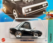 Load image into Gallery viewer, Hot Wheels 2023 &#39;70 Dodge Charger Black #153 Tooned 2/5 New Long Card
