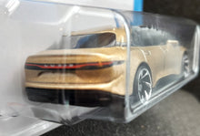 Load image into Gallery viewer, Hot Wheels 2023 Lucid Air Gold #97 Factory Fresh 1/5 New Long Card
