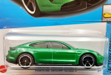 Load image into Gallery viewer, Hot Wheels 2023 Porsche Taycan Turbo S Green #149 Factory Fresh 4/5 New Long Card
