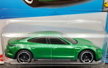 Load image into Gallery viewer, Hot Wheels 2023 Porsche Taycan Turbo S Green #149 Factory Fresh 4/5 New Long Card
