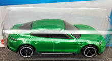 Load image into Gallery viewer, Hot Wheels 2023 Porsche Taycan Turbo S Green #149 Factory Fresh 4/5 New Long Card
