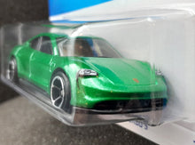 Load image into Gallery viewer, Hot Wheels 2023 Porsche Taycan Turbo S Green #149 Factory Fresh 4/5 New Long Card
