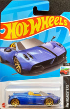 Load image into Gallery viewer, Hot Wheels 2023 &#39;17 Pagani Huayra Roadster #13 Blue HW Roadsters 2/10 New Long Card
