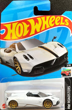 Load image into Gallery viewer, Hot Wheels 2023 &#39;17 Pagani Huayra Roadster #13 White HW Roadsters 2/10 New Long Card
