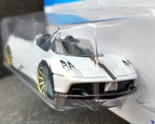 Load image into Gallery viewer, Hot Wheels 2023 &#39;17 Pagani Huayra Roadster #13 White HW Roadsters 2/10 New Long Card
