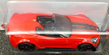 Load image into Gallery viewer, Hot Wheels 2023 Corvette C7 Z06 Convertible Red #34 HW Roadsters 4/10 New Long Card
