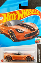 Load image into Gallery viewer, Hot Wheels 2023 Corvette C7 Z06 Convertible Light Brown #34 HW Roadsters 4/10 New Long Card
