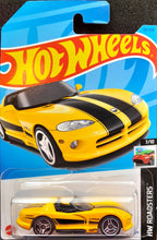 Load image into Gallery viewer, Hot Wheels 2023 Dodge Viper RT/10 Yellow #131 HW Roadsters 7/10 New Long Card
