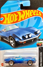 Load image into Gallery viewer, Hot Wheels 2023 &#39;72 Stingray Convertible Blue #132 HW Roadsters 8/10 New Long Card
