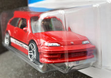 Load image into Gallery viewer, Hot Wheels 2023 &#39;90 Honda Civic EF Red #96 HW J-Imports 7/10 New Long Card
