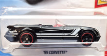 Load image into Gallery viewer, Hot Wheels 2018 &#39;55 Corvette Black #45 Then &amp; Now 3/10 New Long Card
