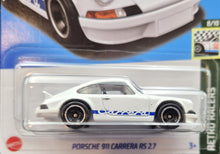 Load image into Gallery viewer, Hot Wheels 2023 Porsche 911 Carrera RS 2.7 White #125 Retro Racers 8/10 New Long Card
