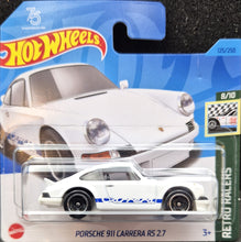 Load image into Gallery viewer, Hot Wheels 2023 Porsche 911 Carrera RS 2.7 White #125 Retro Racers 8/10 New
