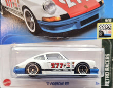 Load image into Gallery viewer, Hot Wheels 2023 &#39;71 Porsche 911 White #126 Retro Racers 9/10 New Long Card
