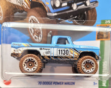 Load image into Gallery viewer, Hot Wheels 2023 &#39;70 Dodge Power Wagon Light Blue #161 Mud Studs 2/5 New Long
