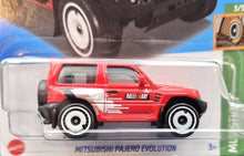 Load image into Gallery viewer, Hot Wheels 2023 Mitsubishi Pajero Evolution Red #175 Mud Studs 3/5 New Long Card
