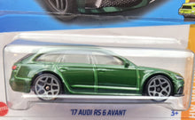 Load image into Gallery viewer, Hot Wheels 2023 &#39;17 Audi RS 6 Avant Green #187 HW Wagons 1/5 New Long Card
