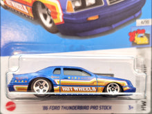 Load image into Gallery viewer, Hot Wheels 2023 &#39;86 Ford Thunderbird Pro Stock Blue #107 HW Drag Strip 4/10 New Long Card
