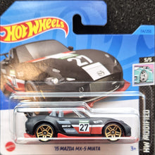 Load image into Gallery viewer, Hot Wheels 2023 &#39;15 Mazda MX-5 Miata Matte Black #114 HW Modified 5/5 New
