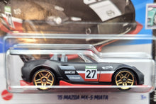 Load image into Gallery viewer, Hot Wheels 2023 &#39;15 Mazda MX-5 Miata Matte Black #114 HW Modified 5/5 New
