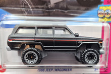 Load image into Gallery viewer, Hot Wheels 2023 1988 Jeep Wagoneer Matte Black #52 HW: The &#39;80s 5/10 New Long Card
